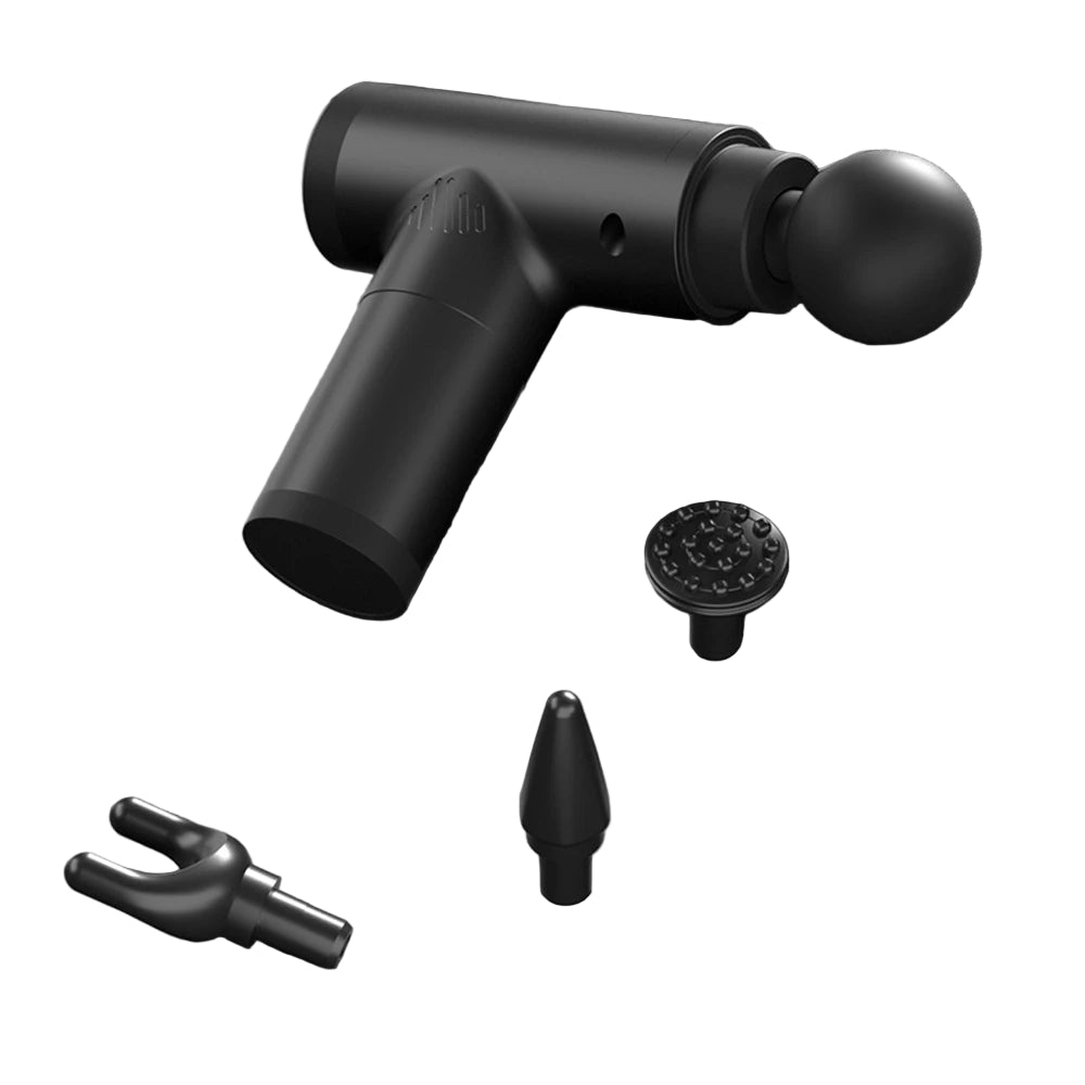 Norvo | PulsePro Mini – Kompakt Fascia Gun med 6 hastighetsnivåer og 4 massasjehoder