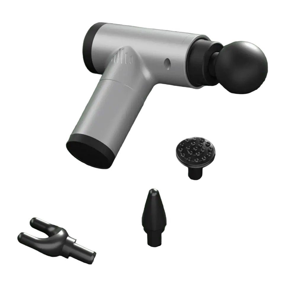 Skanto | PulsePro Mini – Kompakt Fascia Gun med 6 hastighetsnivåer og 4 massasjehoder