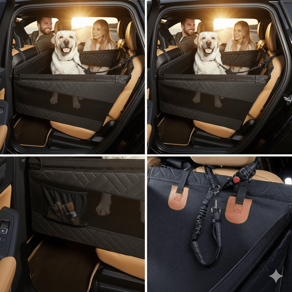 Skanto | PUPPPROTECTOR Plus – Vanntett minneskum bilsete matte for hunder