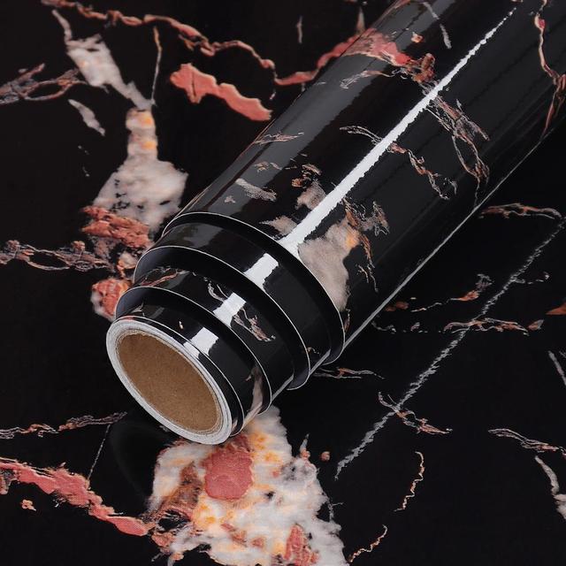 PVC Solid Vinyl Marmor Tapet Vanntett Selvklebende Tapet | Skanto