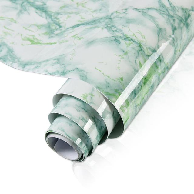 PVC Solid Vinyl Marmor Tapet Vanntett Selvklebende Tapet | Skanto