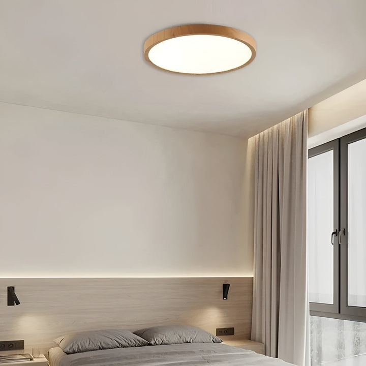 GrainGlow Light – Moderne, ultratynn taklampe i tre