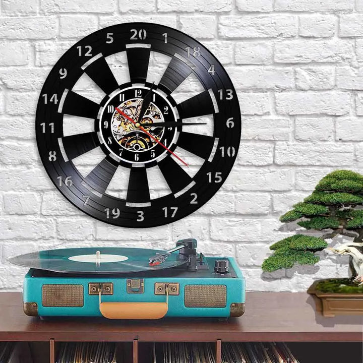 DartGlow Vintage Dartboard Veggklokke Skanto
