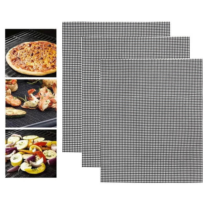 Skanto | Teflon Non-stick BBQ Grill Mesh Mat for gjenbrukbar rengjøring