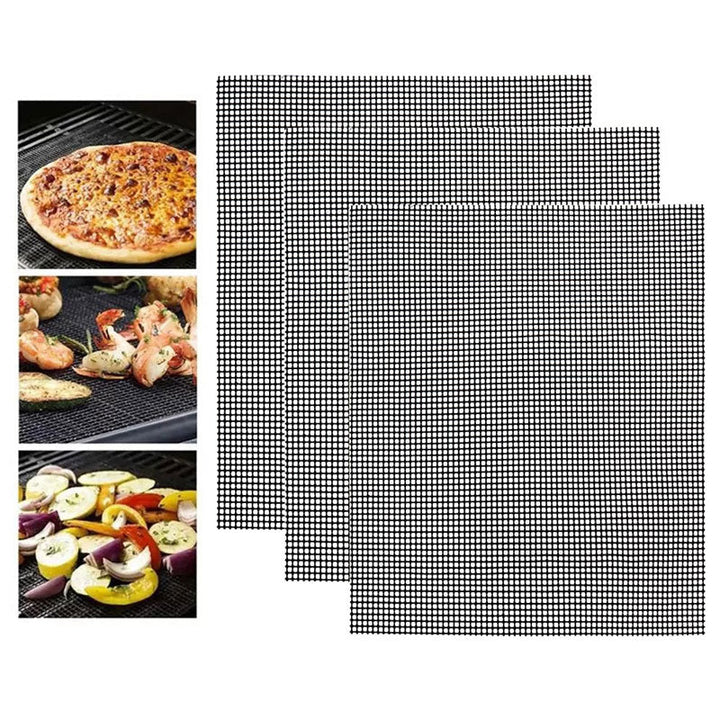 Teflon Non-stick BBQ Grill Mesh Mat for Reusable Cleaning | Skanto