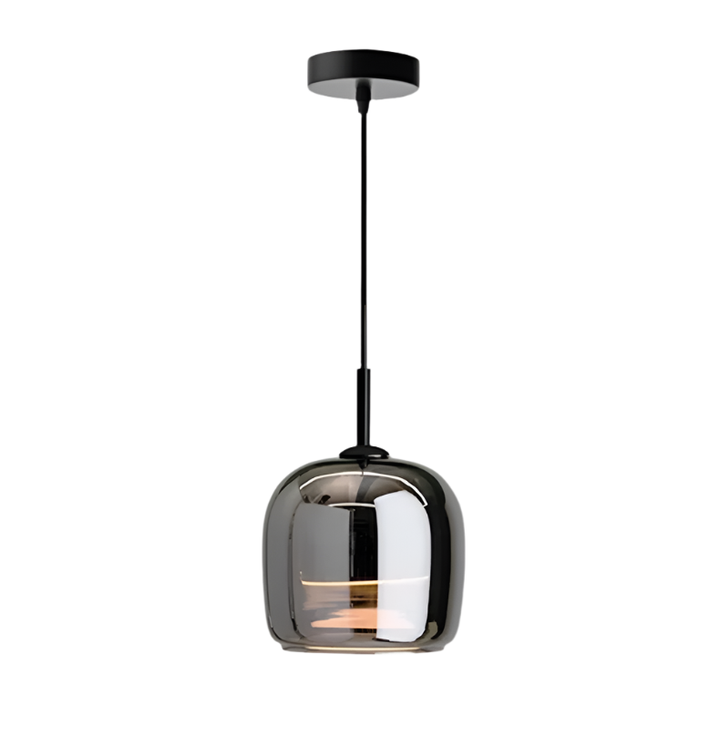 Skanto | Nordisk svart glasspendellampe med LED