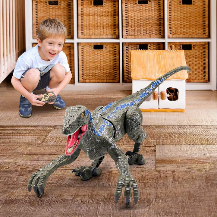 Raptorrush Velociraptor – Ferngesteuertes Dinosaurier-Spielzeug mit Licht, Sound og realistischen Bewegungen