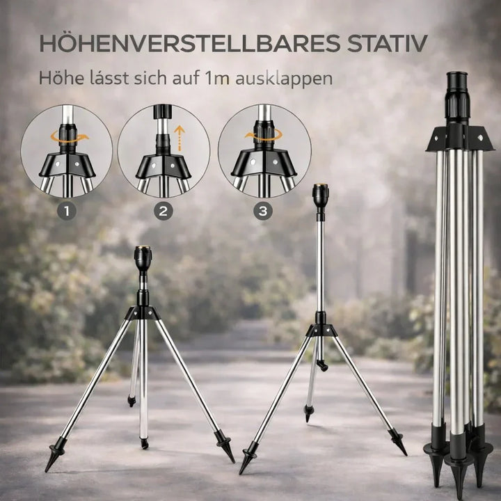 AquaStraal Hagevanning Med Stativ 360 Grader | Skanto