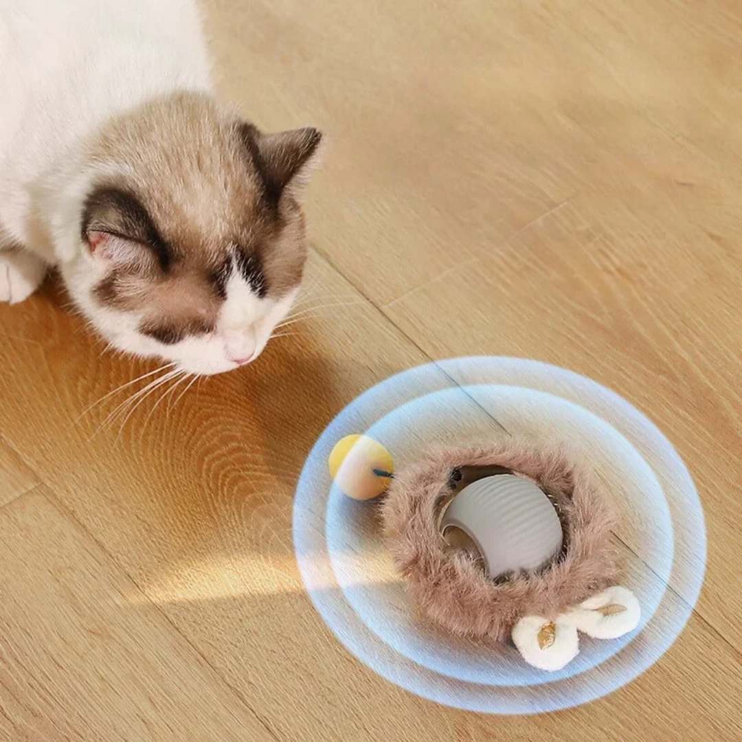 Aktiv rullende ball med pels for katter Skanto