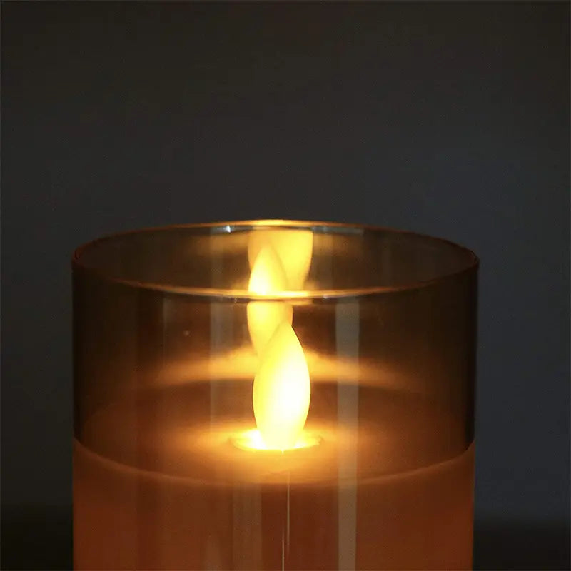 Skanto | Stearinlys Glass Bordlampe Sett