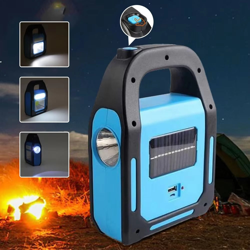 Skanto | Oppladbar USB Campinglampe med Powerbank - SolarGlow
