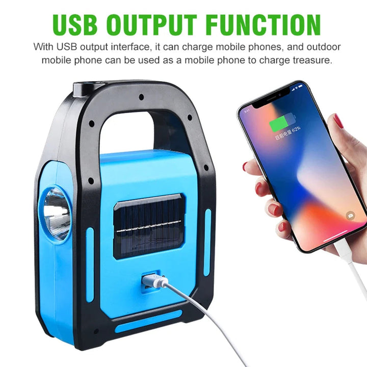 Skanto | Oppladbar USB Campinglampe med Powerbank - SolarGlow
