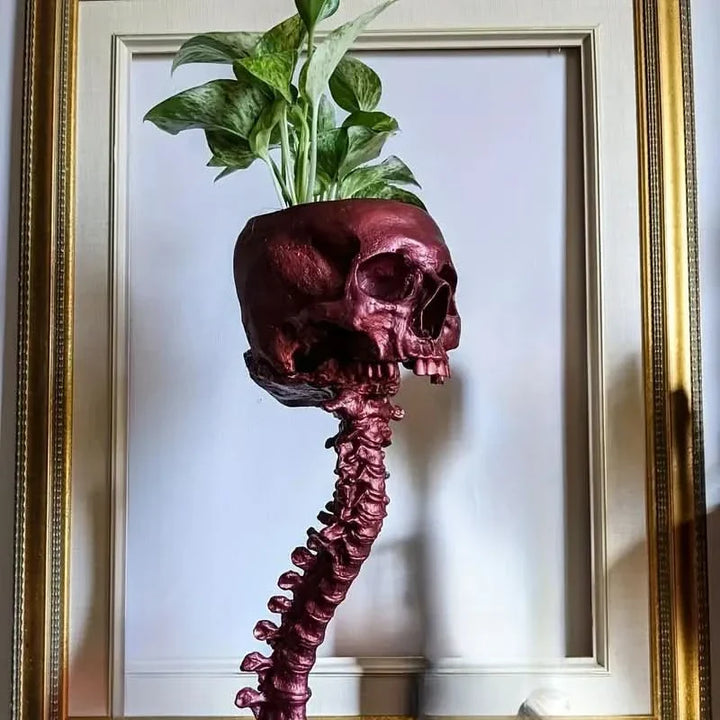 Skanto | BoneBloom | Planter med Hodeskalle og Ryggsøyle
