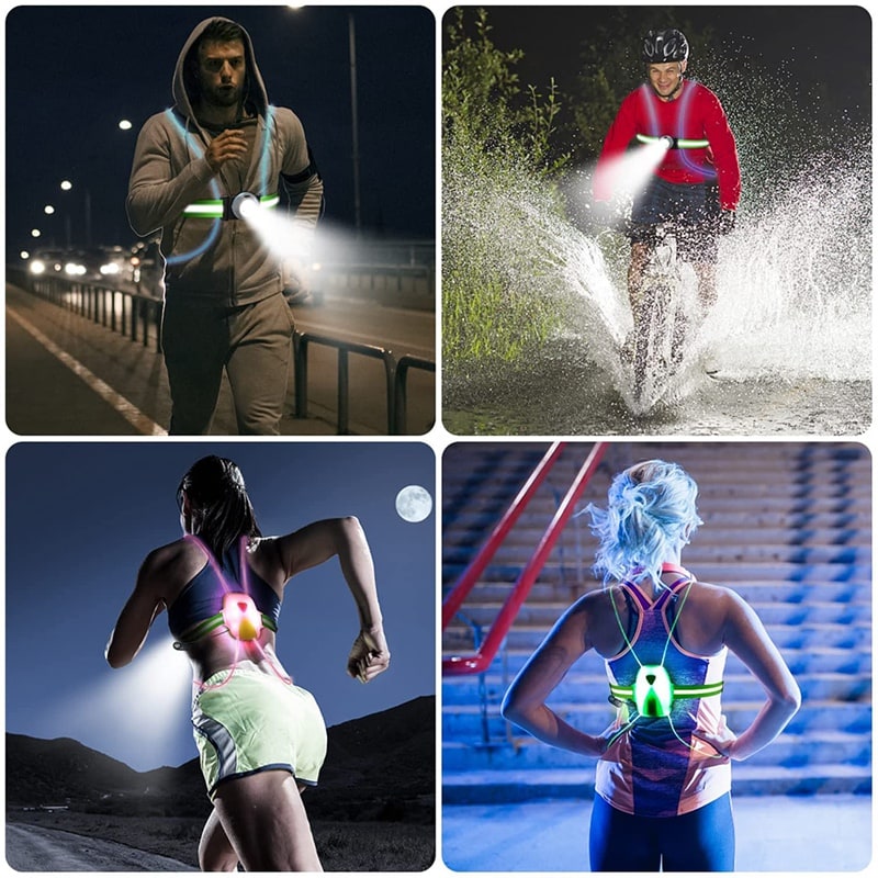 Skanto | ReflectSafe LED Sikkerhetsvest for Løping