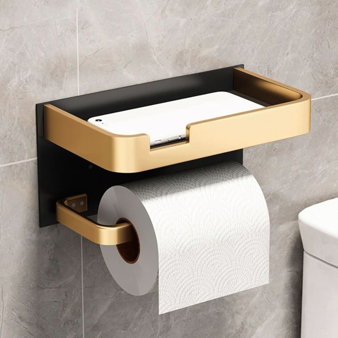 Skanto | Moderne Veggmontert Toalettpapirholder – Metallfinish