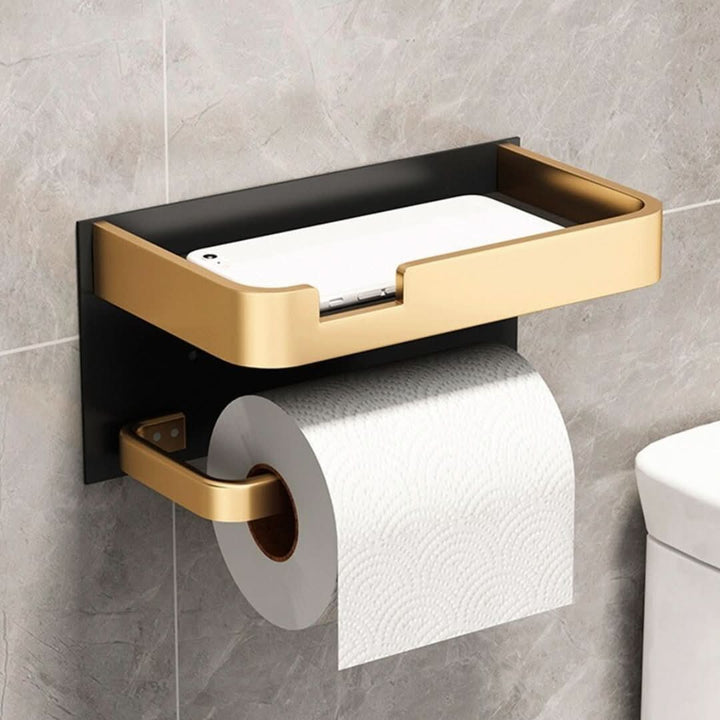 Skanto | Moderne Veggmontert Toalettpapirholder – Metallfinish