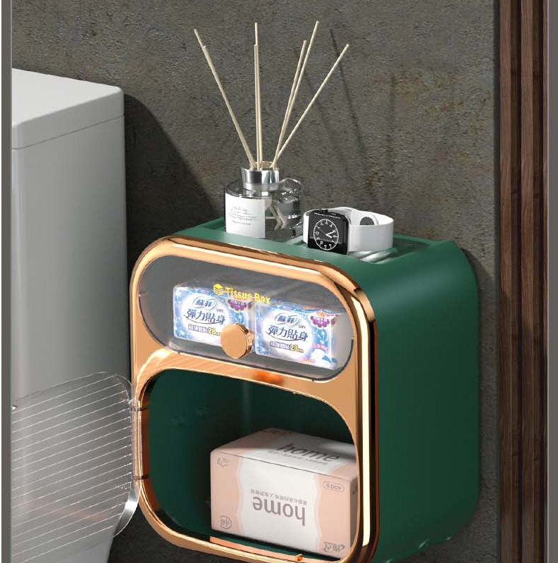 Norvo | MultiBox Vegghengt Toalettpapir Håndklær Oppbevaringsboks