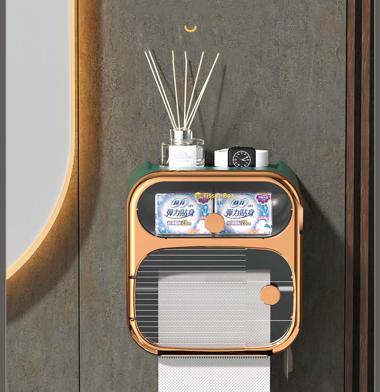 Norvo | MultiBox Vegghengt Toalettpapir Håndklær Oppbevaringsboks