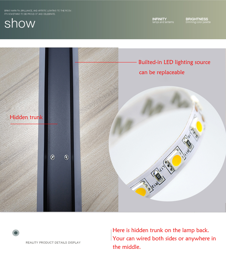 Skanto | Lang Strip LED Elegant Vegglampe