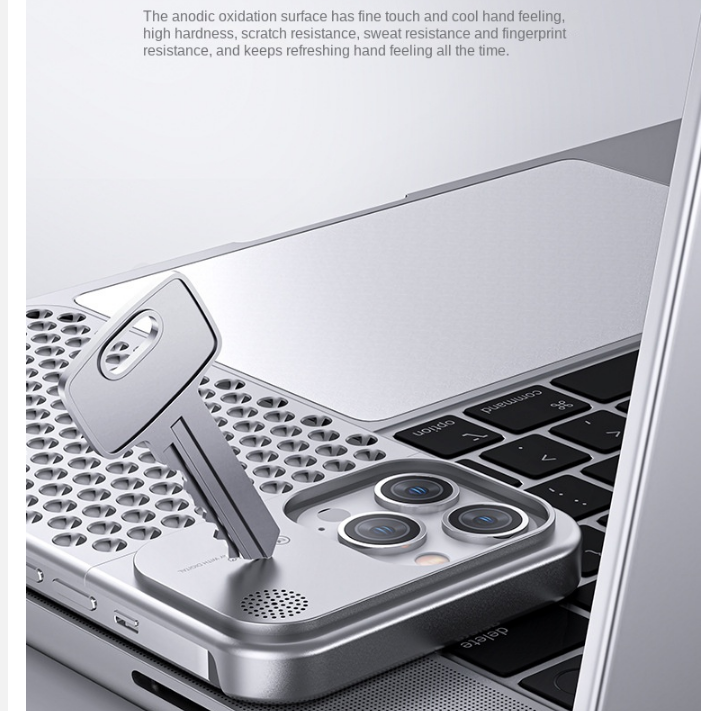 Skanto | Metal Vent Premium Aluminiumlegering iPhone-deksel
