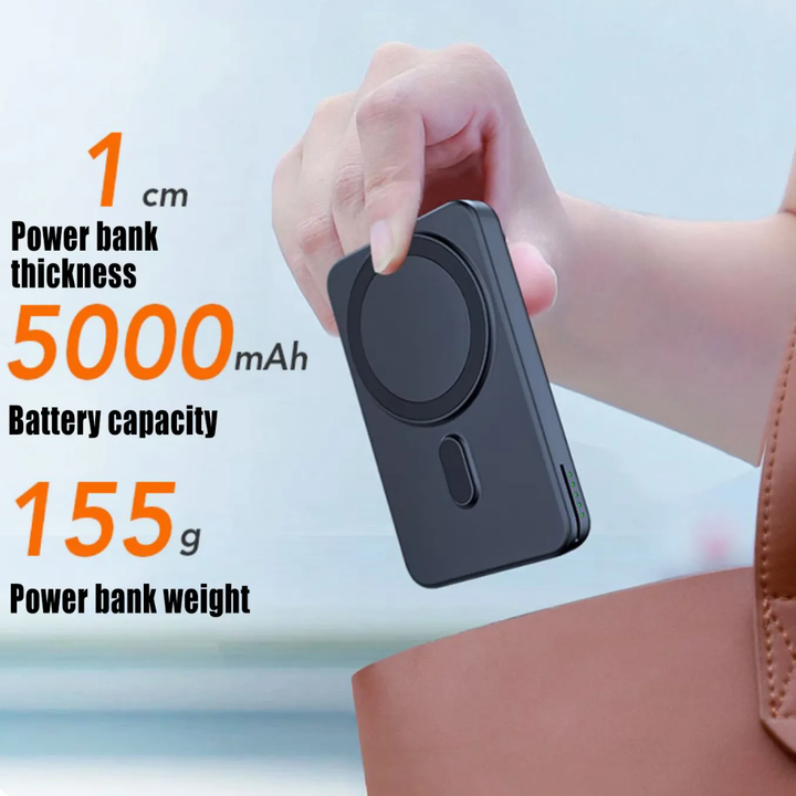 Skanto | 3i1 Magnetisk Hurtigladende Magsafe Power Bank Stasjon