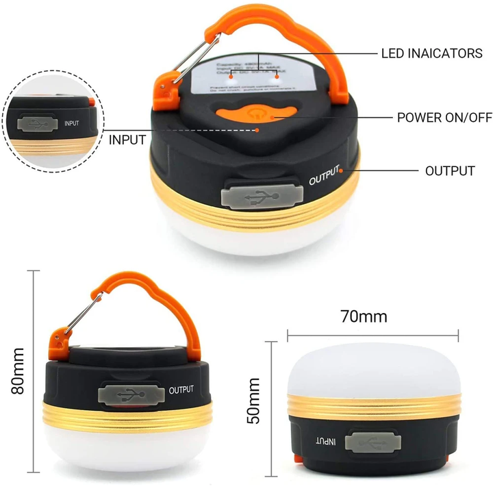 Praktisk Camping Magnetisk LED Oppladbar Lys | Skanto