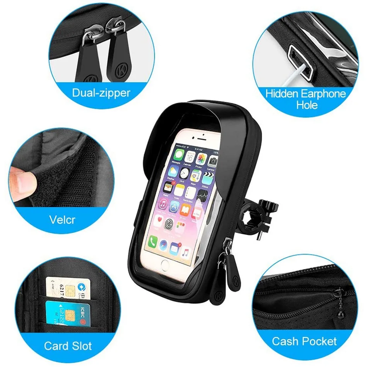 Motorsykkel Styre Vanntett Universell Telefonholder | Skanto