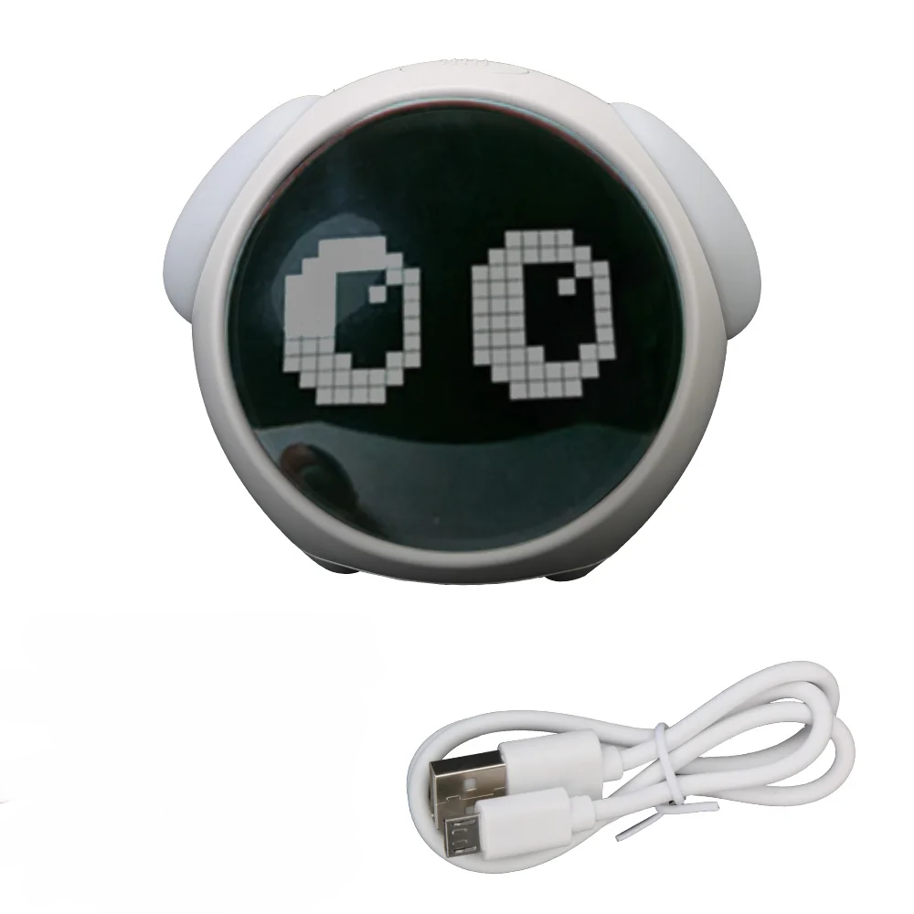 Søt uttrykksnattlys vekkeklokke | Skanto