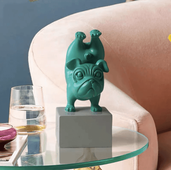 Skanto | Harpiks Abstrakt Yoga Bulldog Figurine