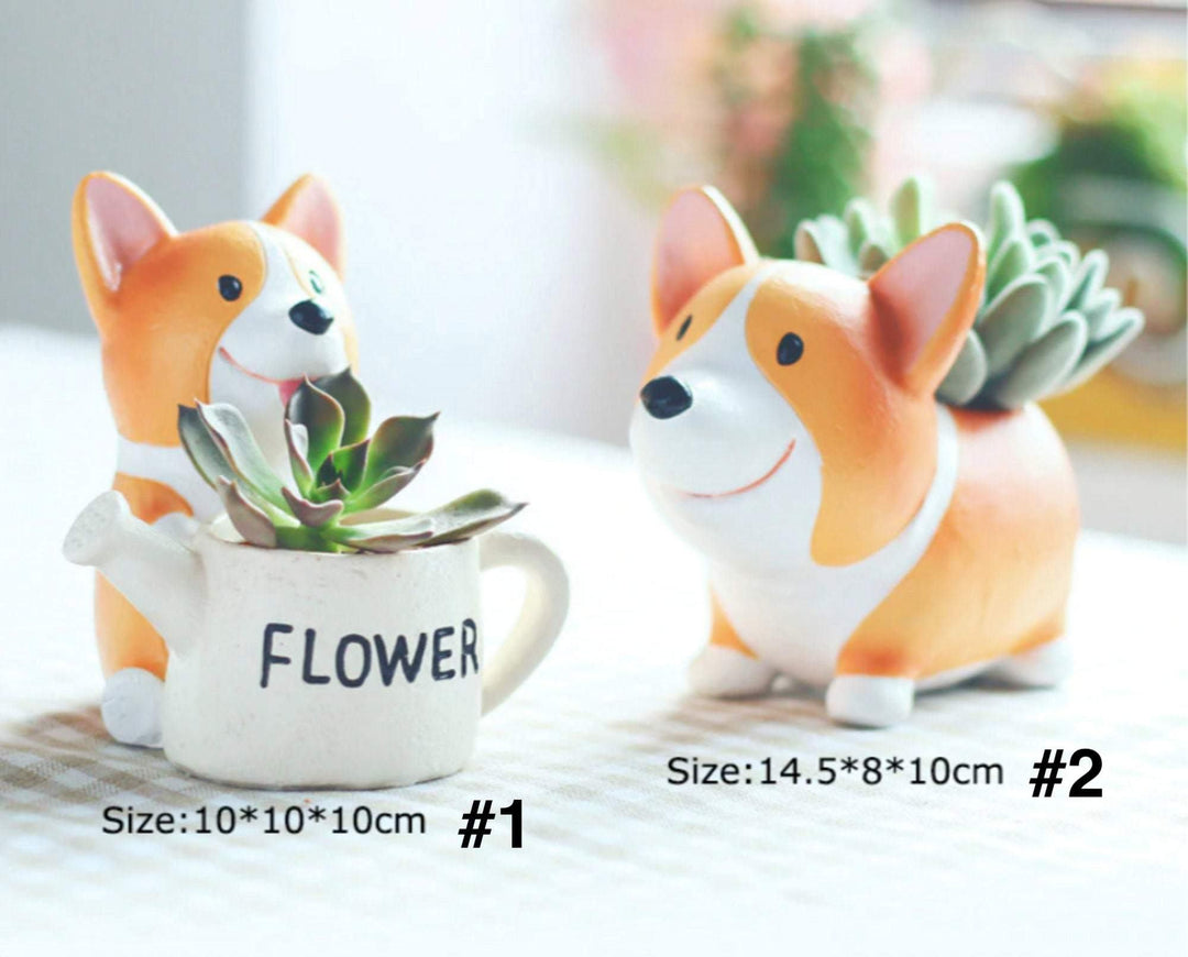 Skanto | Harpiks Corgi Mini Blomsterkrukke