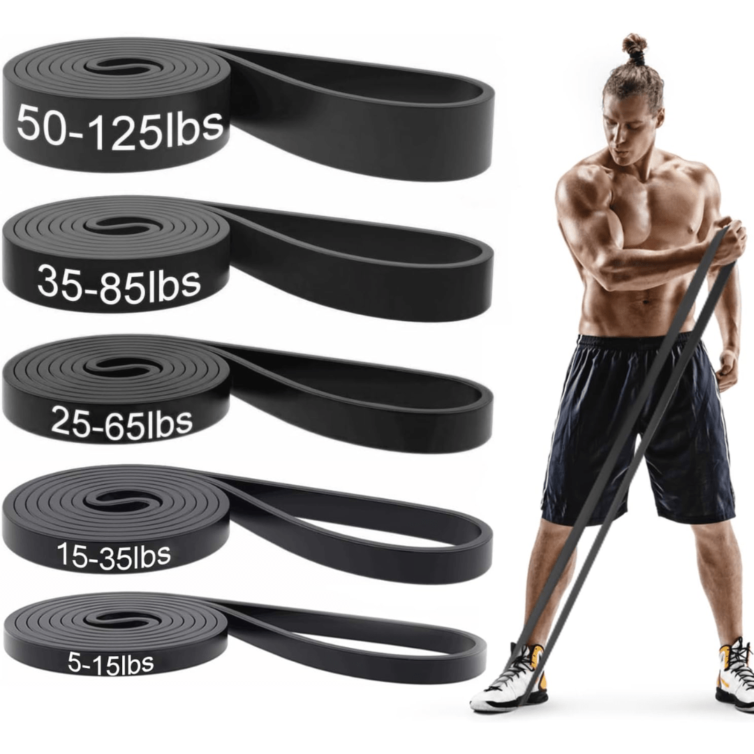 Skanto | Resistforce Pull-Up Assistance Bands – Motstandsett for Styrketrening, Dips og Kroppsvektøvelser