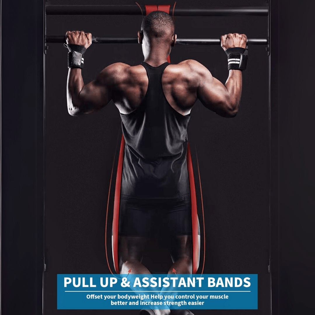 Norvo | Resistforce Pull-Up Assistance Bands – Motstandsett for Styrketrening, Dips og Kroppsvektøvelser