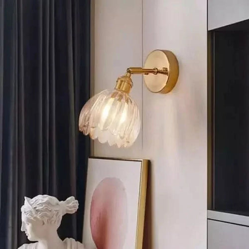 Skanto | Vintage Tulipan Glass Vegglampe Lys