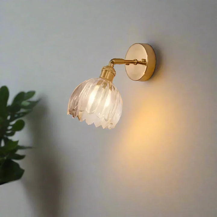 Skanto | Vegglampe Vintage Glass Messing Sconse