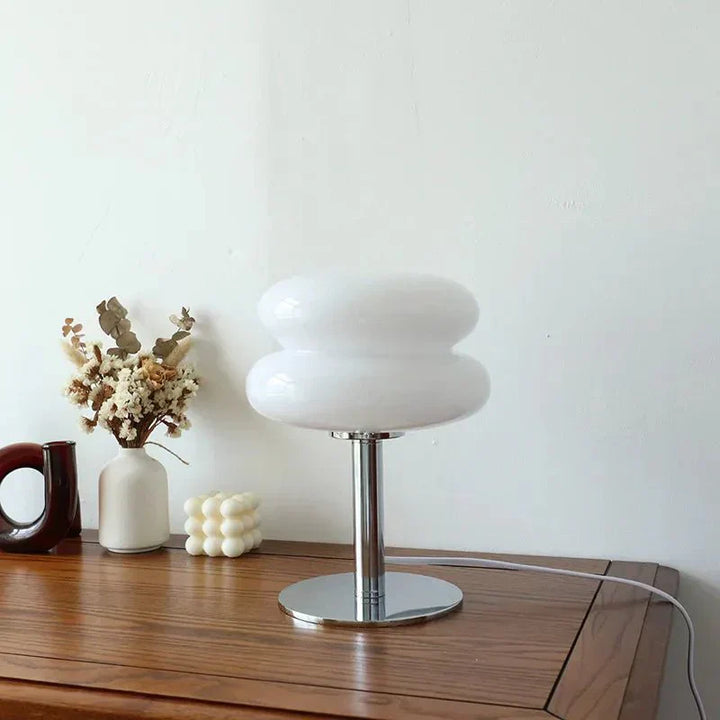 Skanto | Retro Makron Bordlampe laget av farget glass