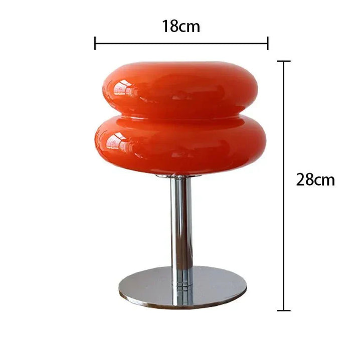 Skanto | Retro Makron Bordlampe laget av farget glass