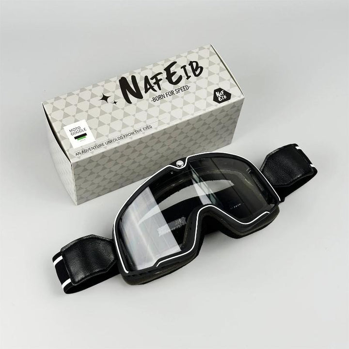 Skanto | RETRO RIDE GOGGLES – Vintage motorsykkelbriller med 100% UV-beskyttelse