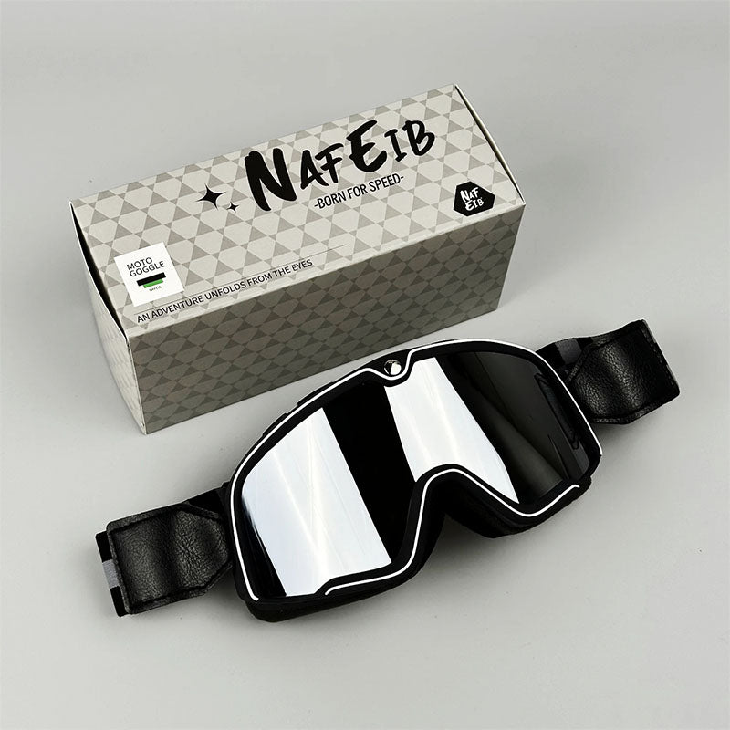 Skanto | RETRO RIDE GOGGLES – Vintage motorsykkelbriller med 100% UV-beskyttelse