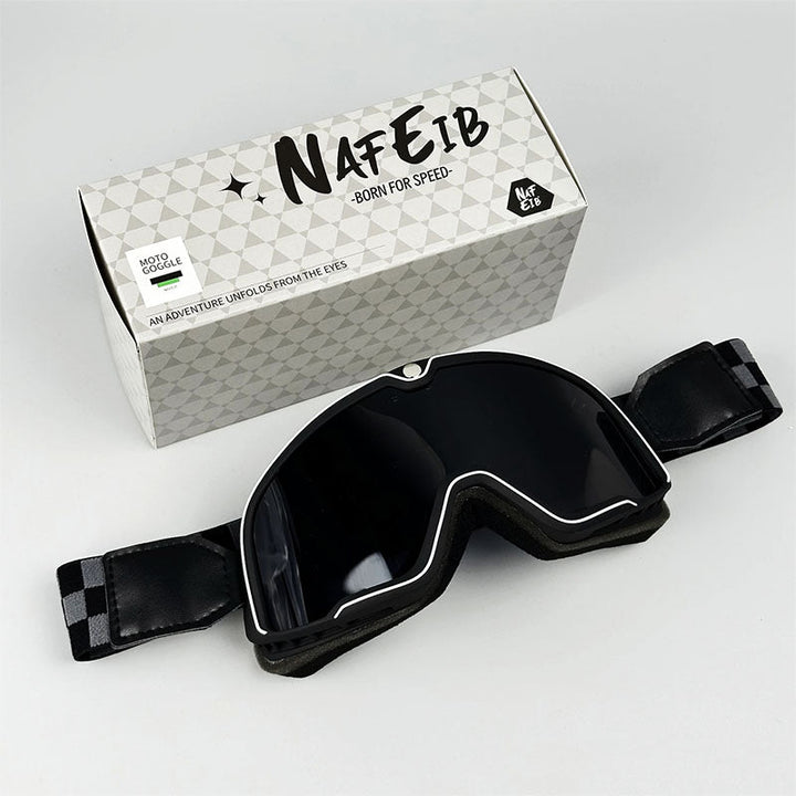 Skanto | RETRO RIDE GOGGLES – Vintage motorsykkelbriller med 100% UV-beskyttelse