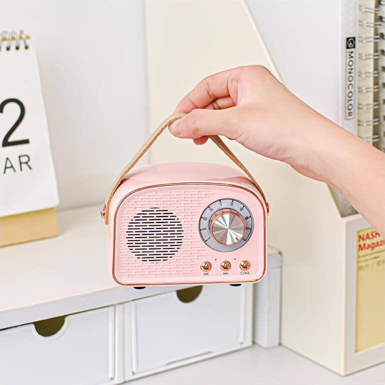 Skanto | Bluetooth Høyttaler Retro Trådløs Bærbar Radio