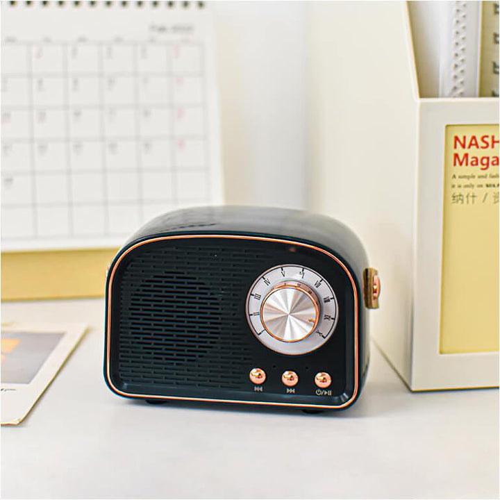 Skanto | Bluetooth Høyttaler Retro Trådløs Bærbar Radio