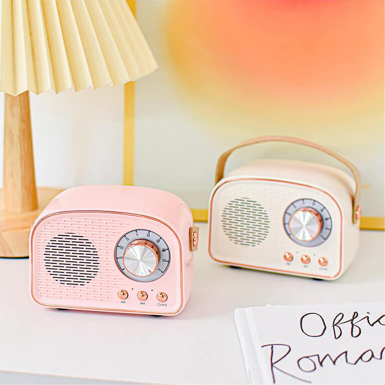 Skanto | Bluetooth Høyttaler Retro Trådløs Bærbar Radio