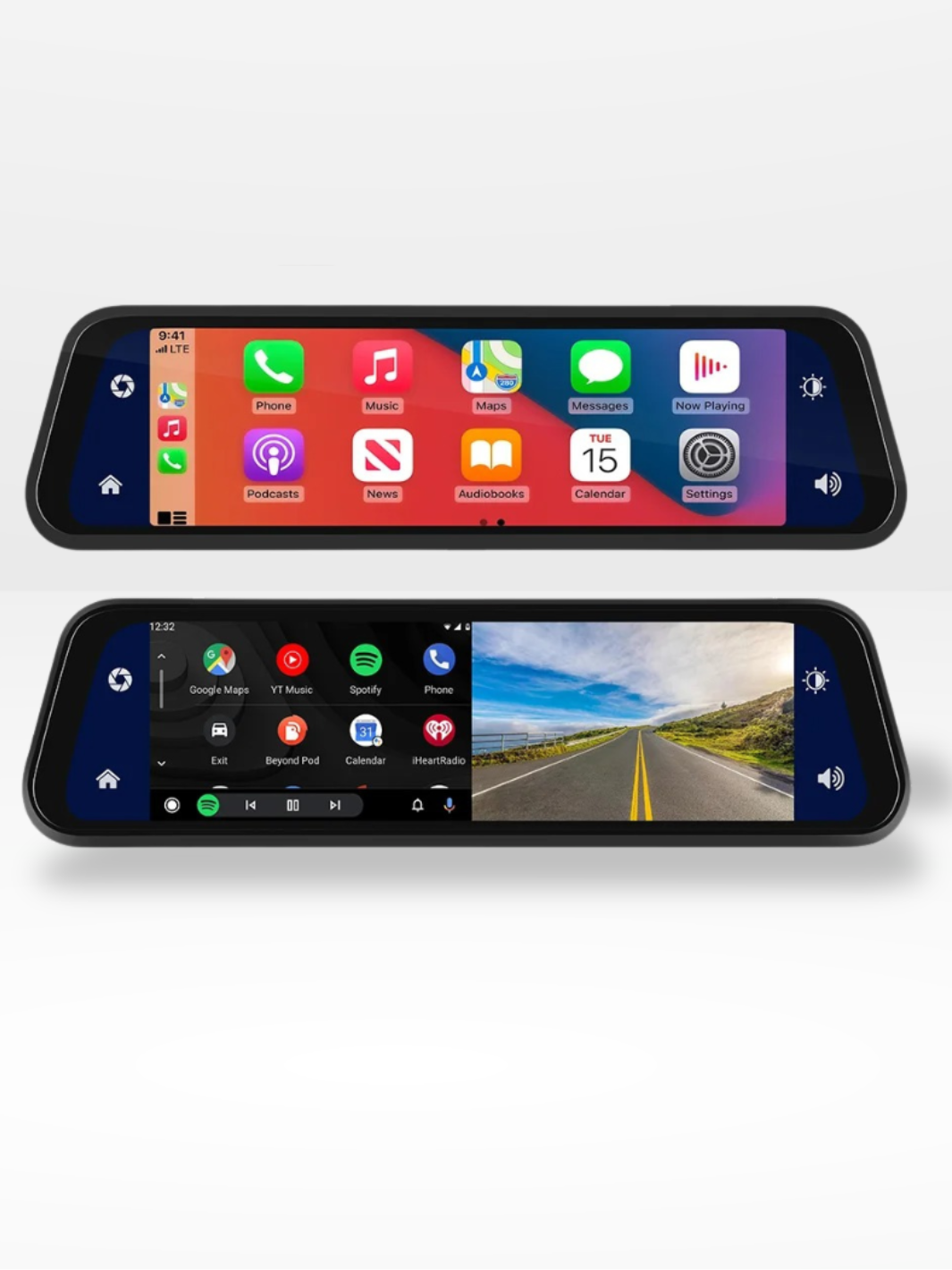 Skanto | Bakhjulsspeil Dash Cam 4K Front & Bak | CarPlay & Smart Kjøreassistent