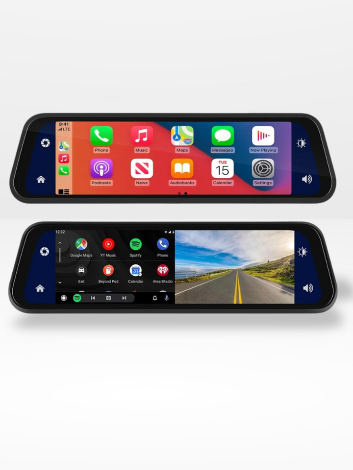 Skanto | Bakhjulsspeil Dash Cam 4K Front & Bak | CarPlay & Smart Kjøreassistent