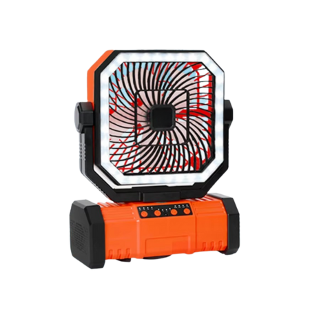 Skanto | Oppladbar campingvifte med 20000mAh batteri, 4 hastigheter og LED-lanterne