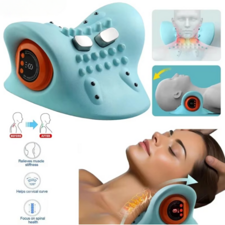 Skanto | Elektrisk Cervikal Massager – Smart Nakke Smerte Lindring med Varme & Puls Terapi