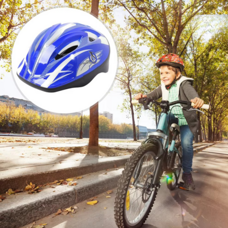 Skanto | Barne sikkerhetshjelm for sykling, skating, scooter og balance bike – Tegneserie design