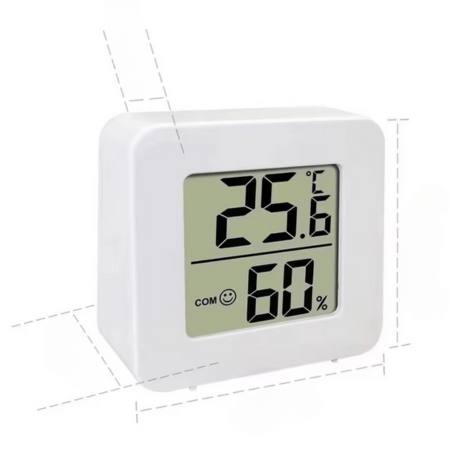 Skanto | Innendørs LCD Digital Termometer og Hygrometer med Temperatur- og Luftfuktighetsensor