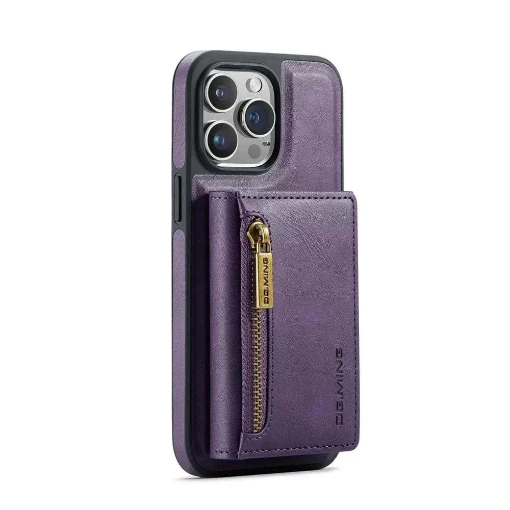 Norvo | RFID iPhone Lommebok Deksel | Avtakbar Magnetisk Lærbilfeste Støtsikker Deksel