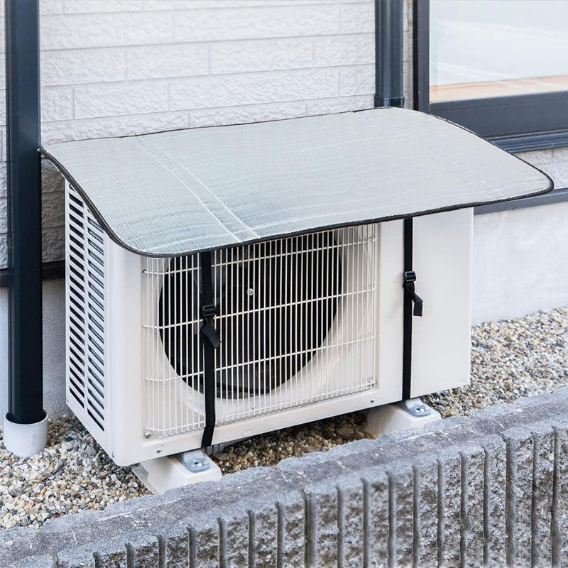 AC Utendørs Enhetsbeskytter Aluminiumsdeksel Med Remmer Skanto